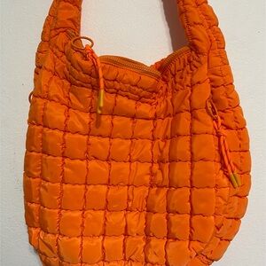 Orange Quilted Women's Bag